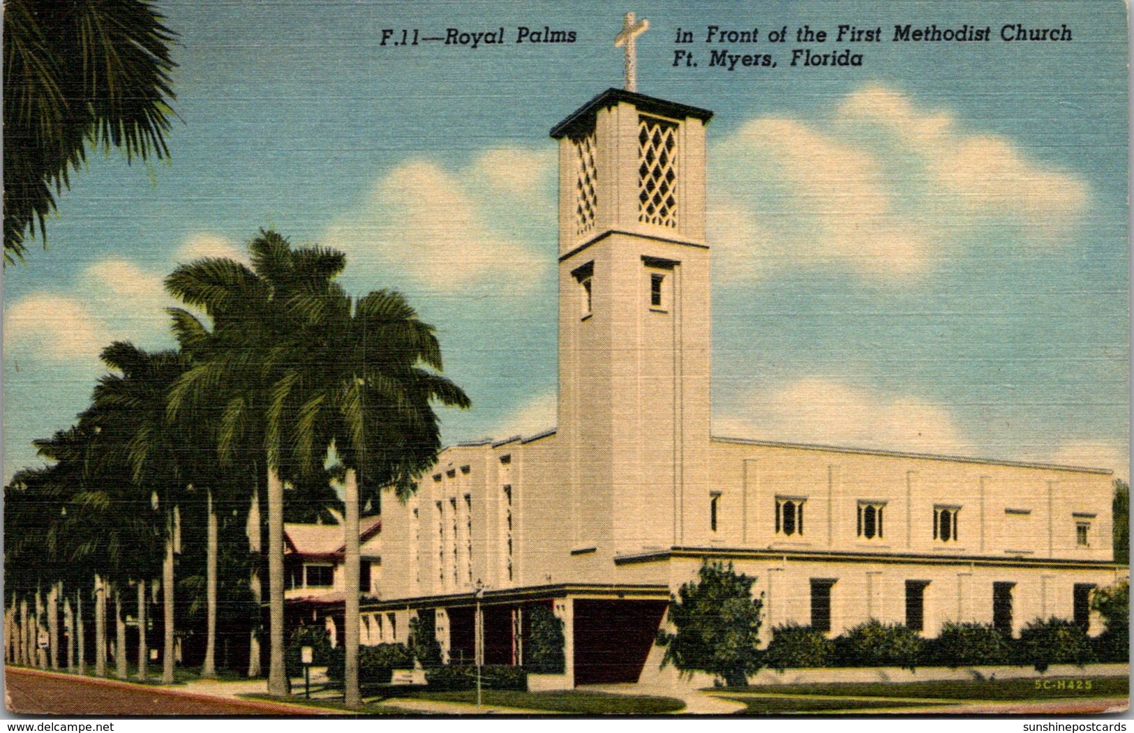 Florida Fort Myers First Methodist Church Curteich - Fort Myers