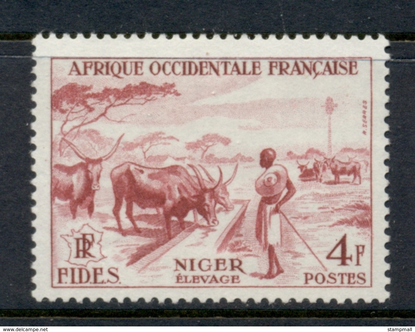 French West Africa 1956 FIDES 4f MLH - Altri & Non Classificati