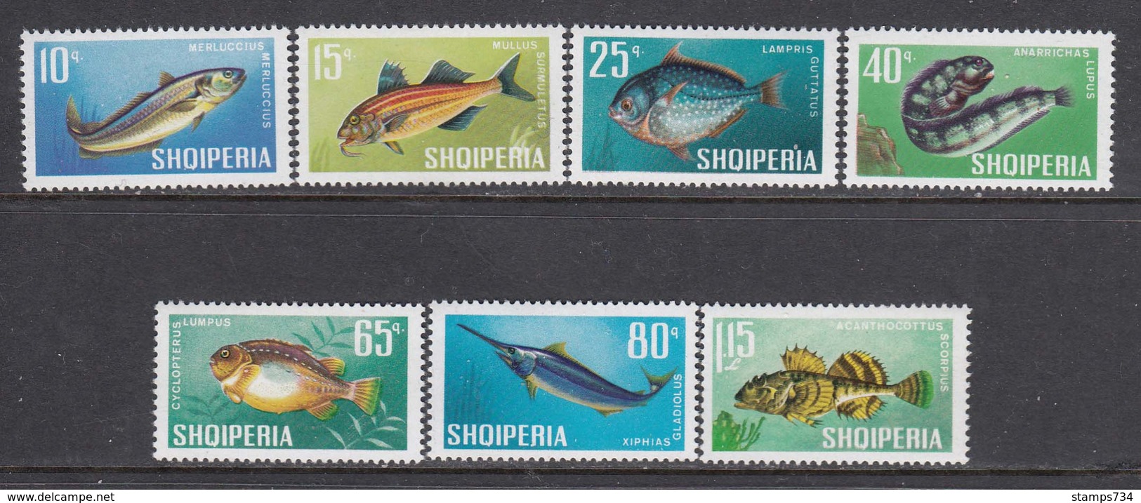 Albania 1967- Fishes, Mi-Nr. 1131/37, MNH** - Albanie