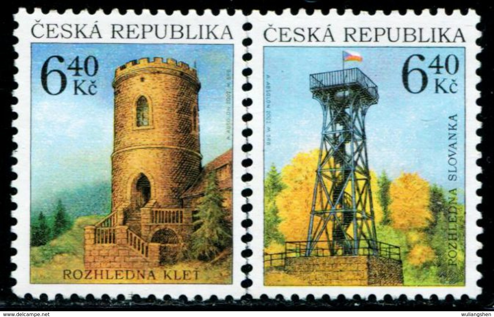 BG2755 Czech 2002 Bunker And Watchtower 2V MNH - Neufs