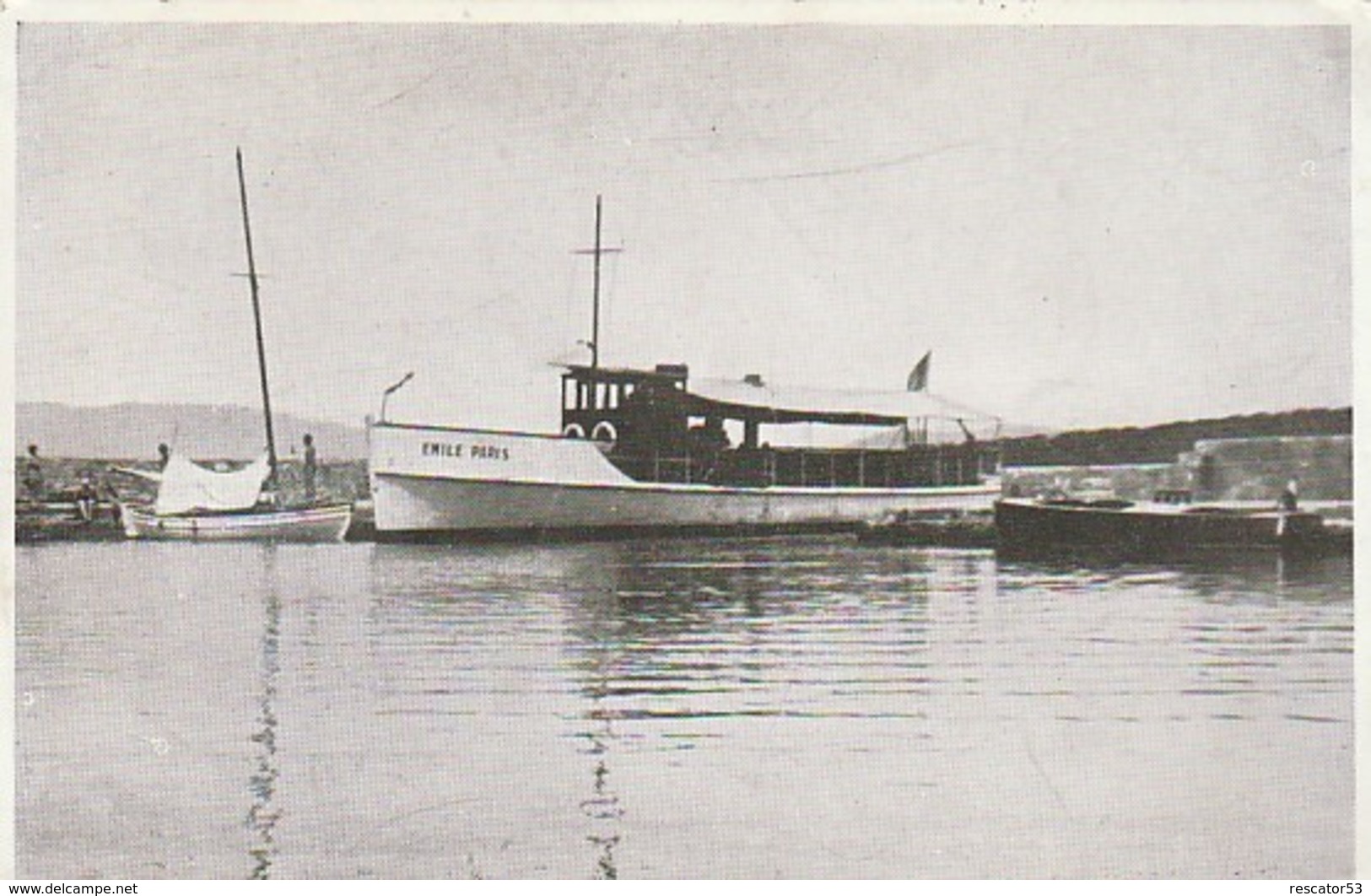 Rare Cpa Bateau Emile Paris - Autres & Non Classés