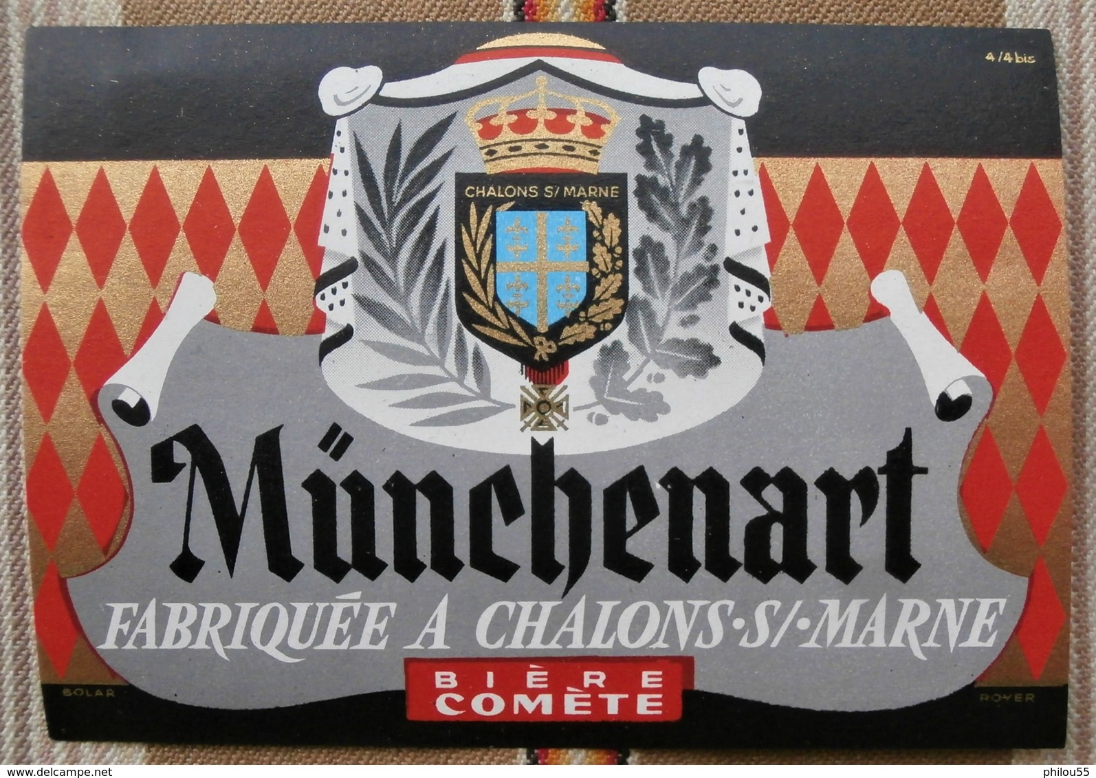 Rare 51 CHALONS SUR MARNE Biere COMETE Munchenart - Bière