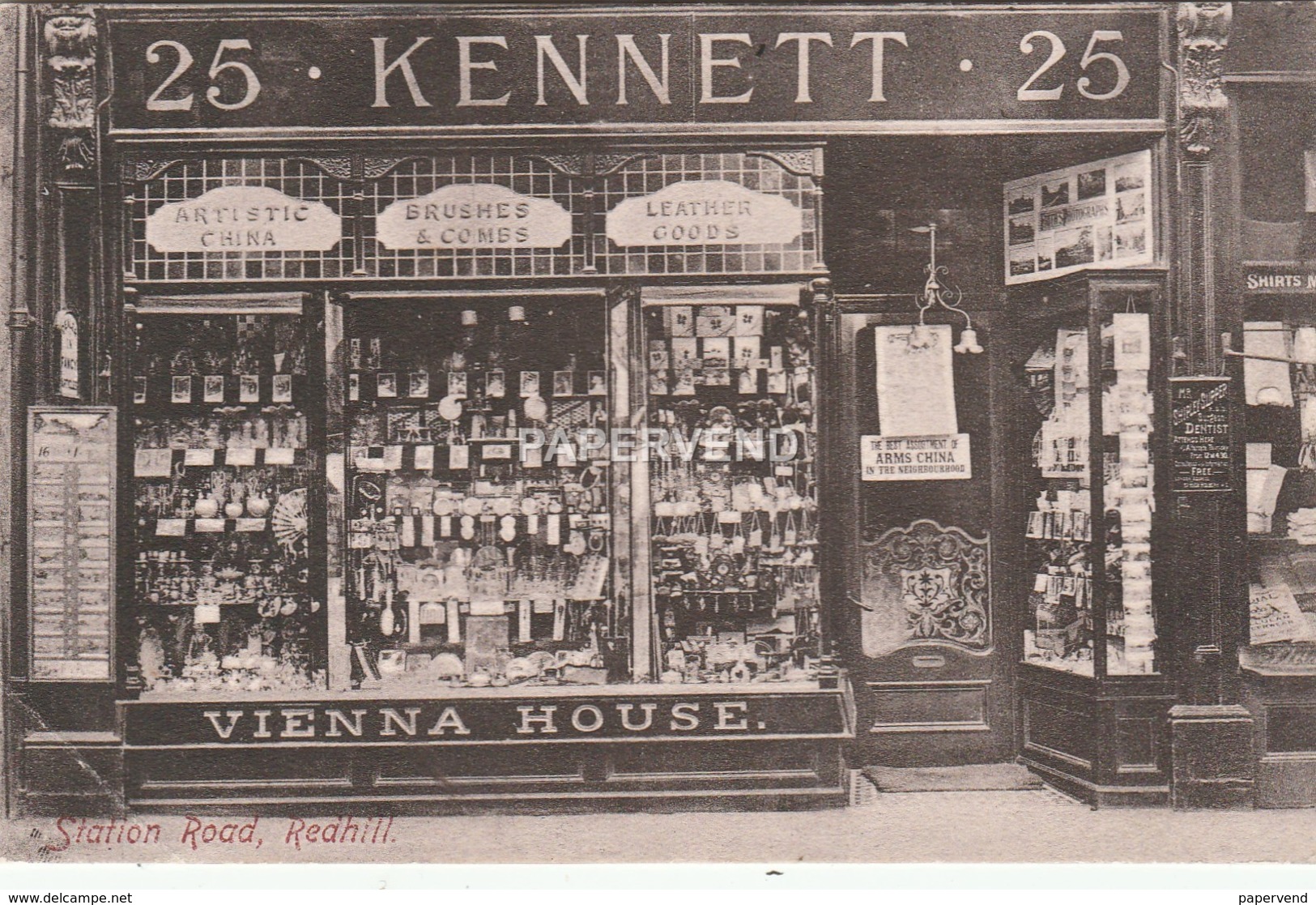 Surrey REDHILL Kennett Shop Station Road Postcard Display  Sy238 - Surrey