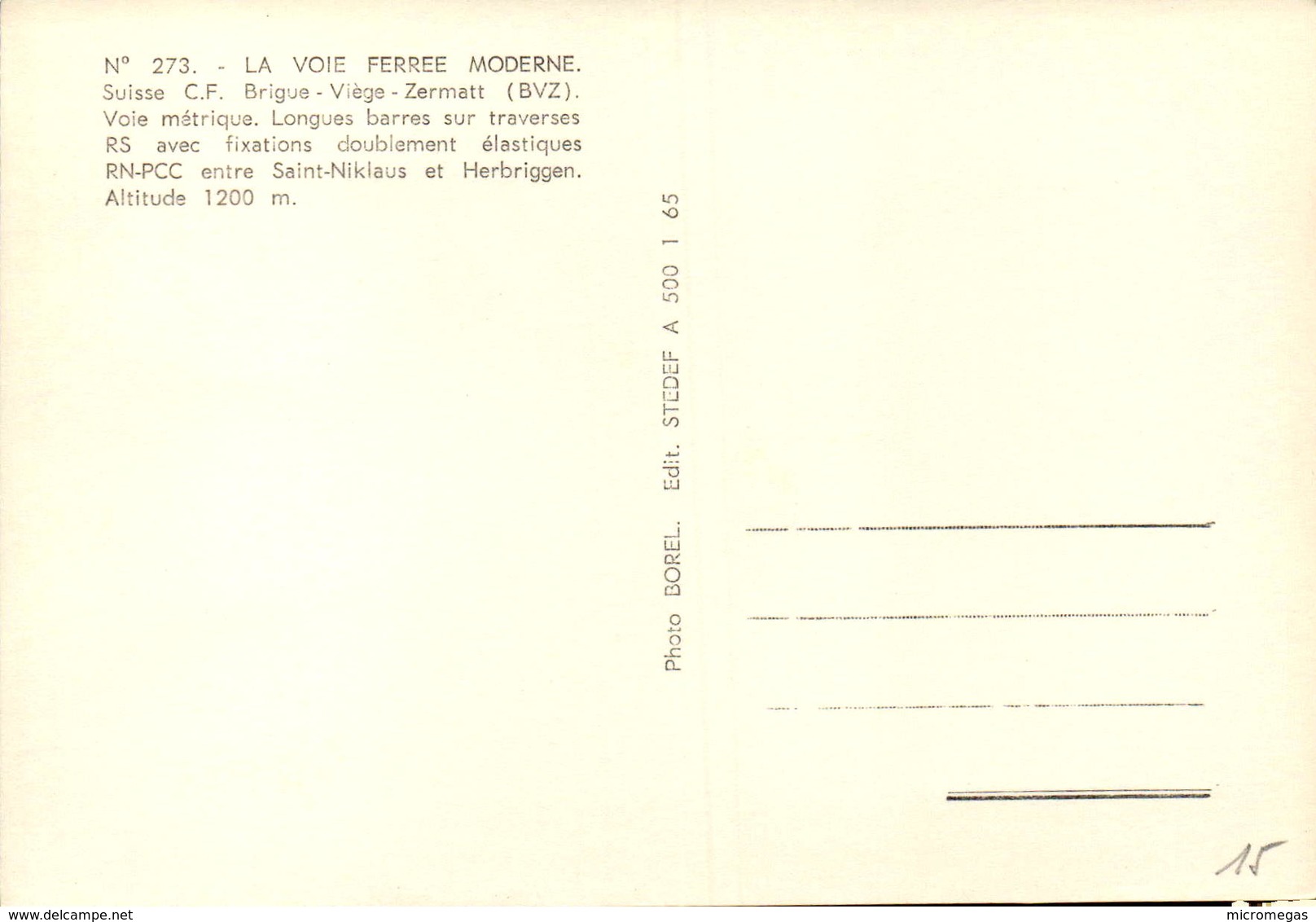 La Voie Ferrée Moderne - Suisse - C.F. - Voie Métrique - Brigue - Viège - Zermatt - Autres & Non Classés