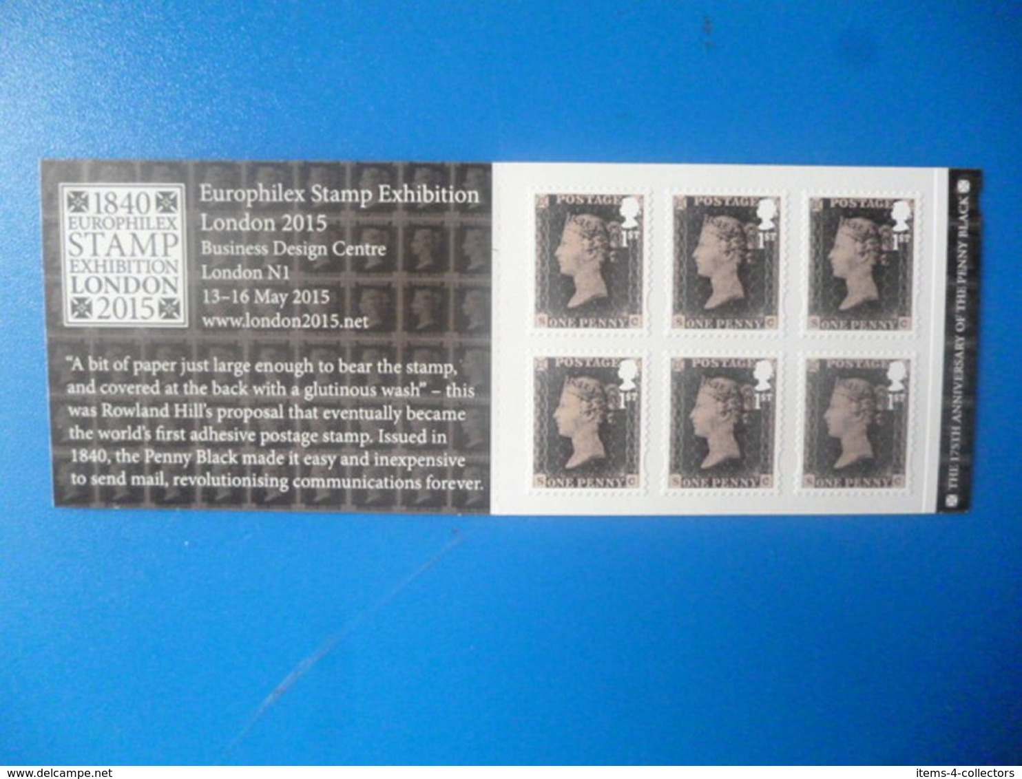 GREAT BRITAIN [UK] SG XXXX 2015 PENNY BLACK 175 YEARS BOOKLET - ...-1840 Prephilately