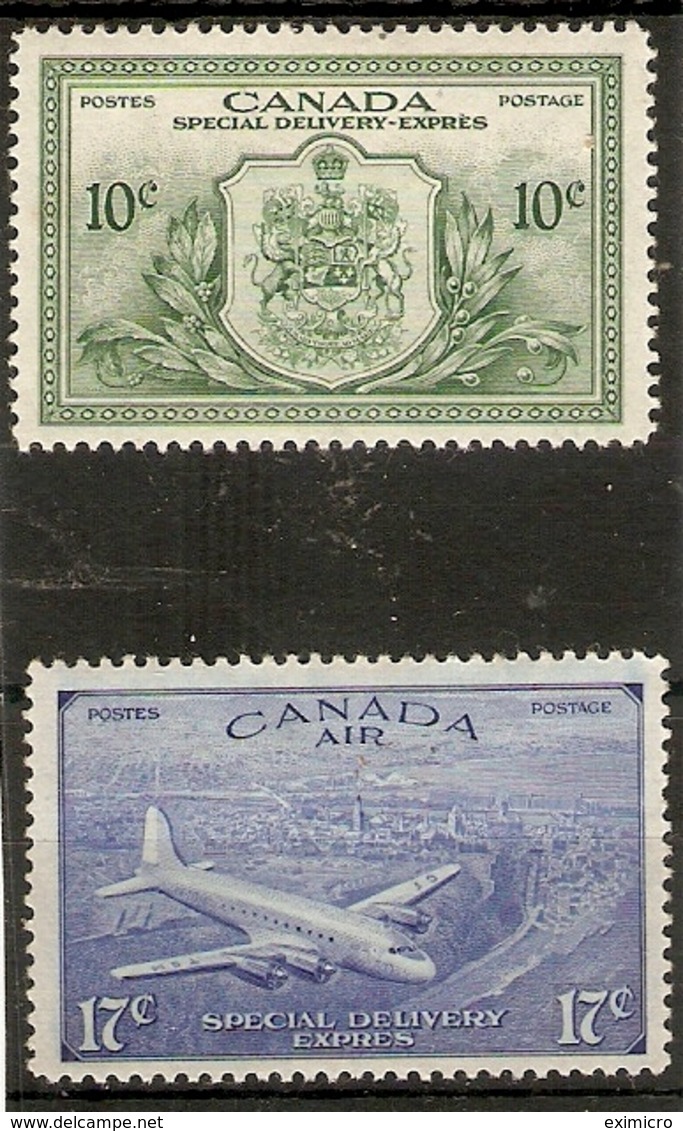 CANADA 1946 10c, 17c SPECIAL DELIVERY SG S15/S16 MOUNTED MINT Cat £17.50 - Luftpost-Express