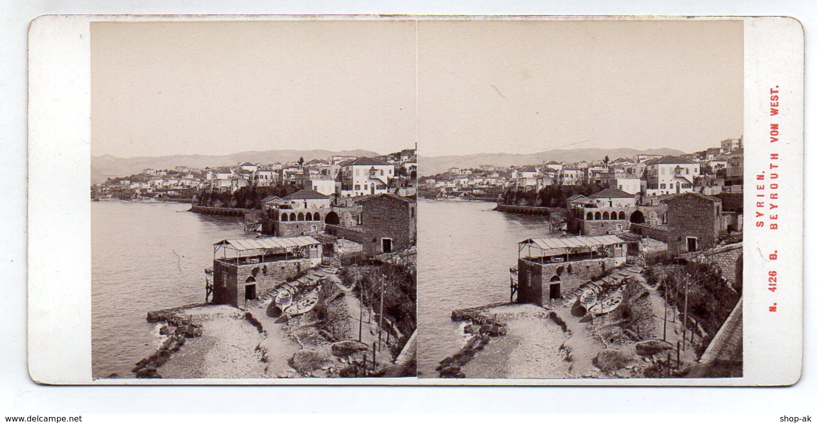 AK-1487/ Beyrouth Libanon Stereofoto V Alois Beer ~ 1900 - Stereo-Photographie