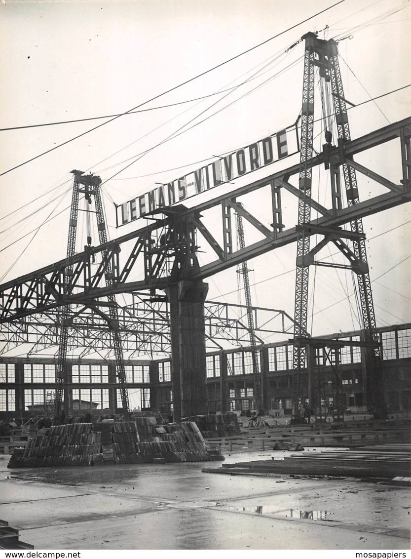 MELSBROEK - Construction De L'Aéroport - Ets. LEEMANS Vilvorde-Machelen - Photo Originale Grand Format 24 X 18 Cm - Lieux