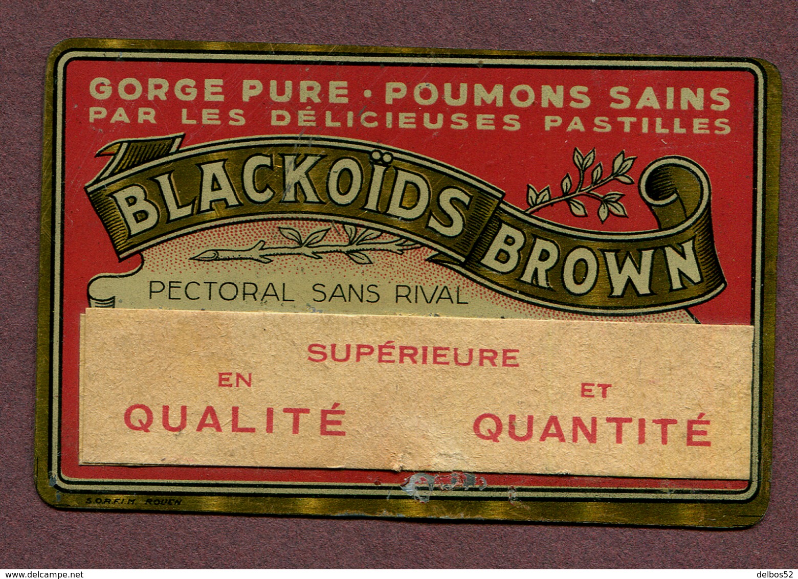 " BLACKOÏDS BROWN " : Plaque En Métal  (pharmacie) - Autres & Non Classés