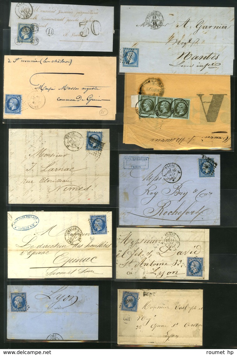 Lot De 48 Lettres Empire Non Dentelés. - B / TB. - 1853-1860 Napoléon III