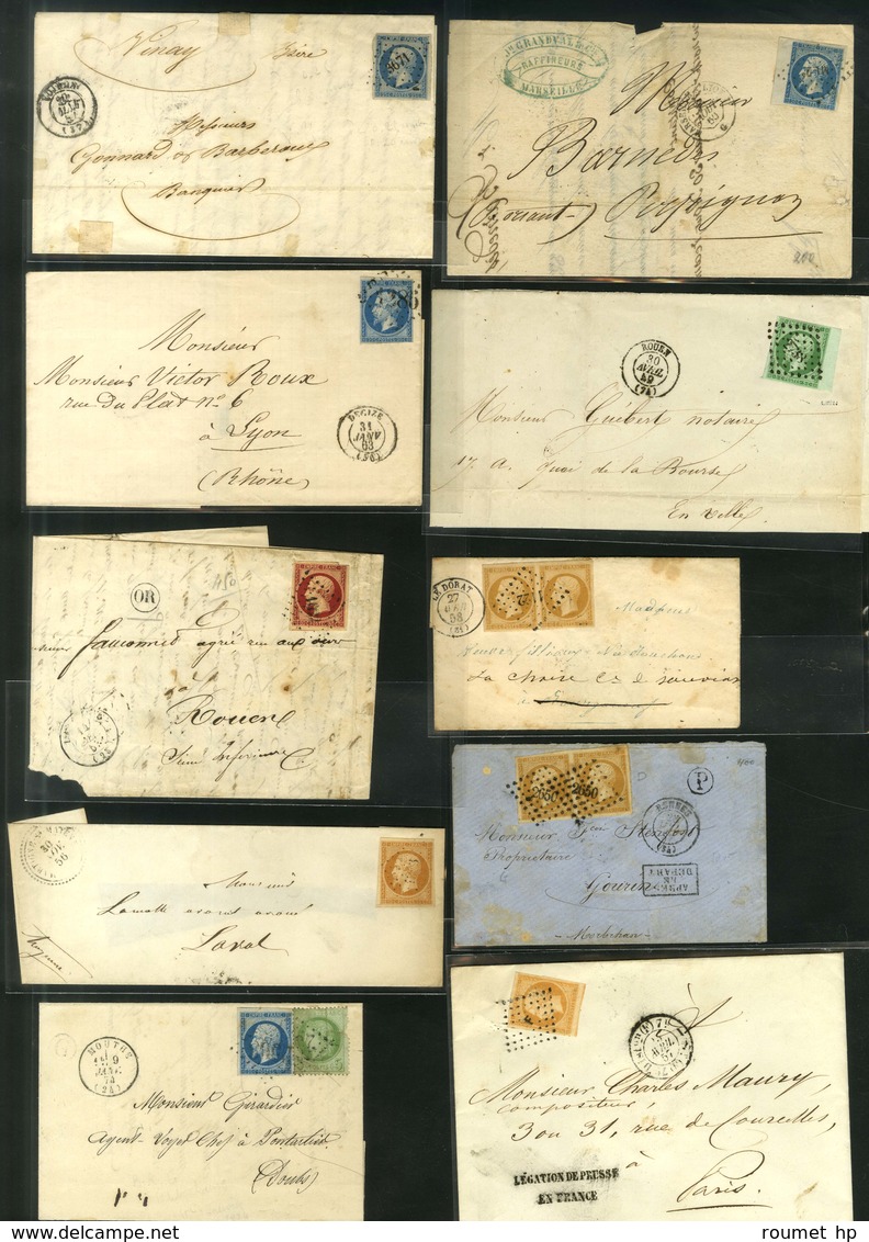 Lot De 48 Lettres Empire Non Dentelés. - B / TB. - 1853-1860 Napoléon III