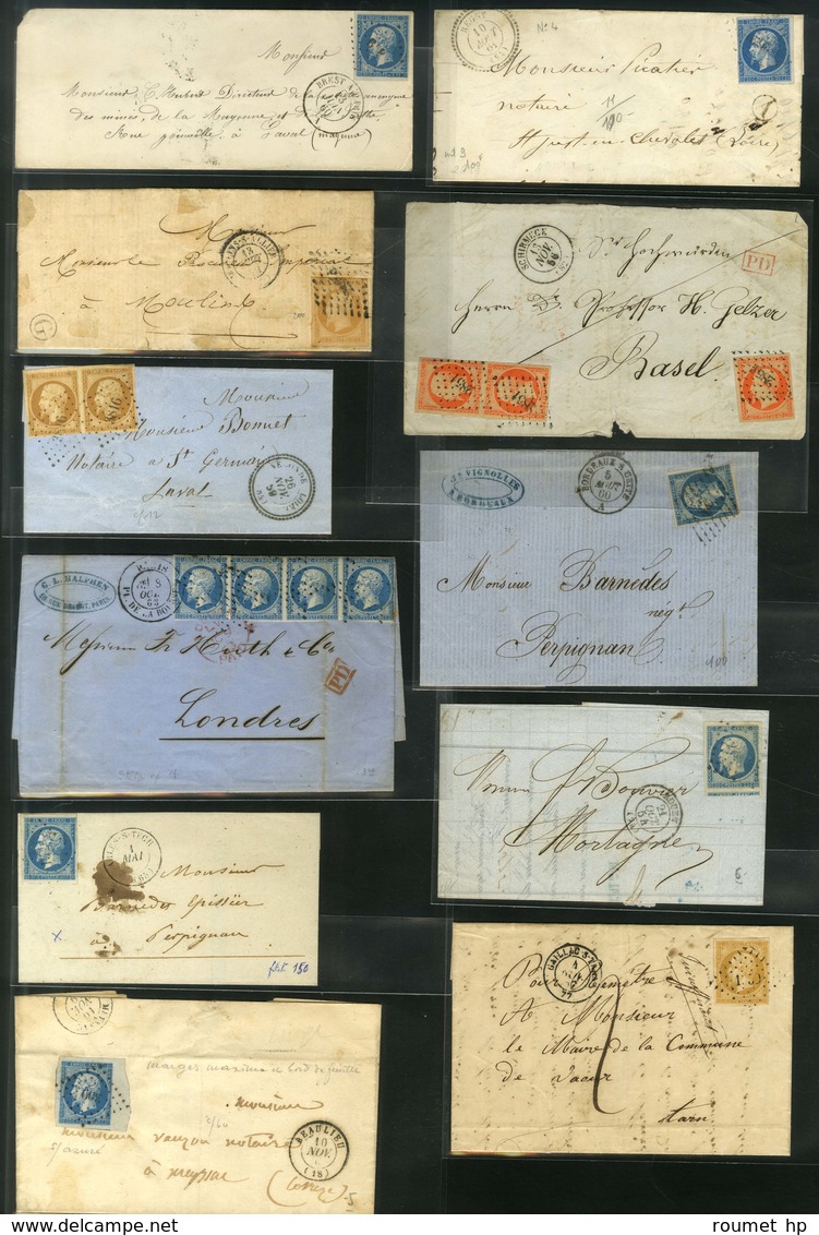 Lot De 48 Lettres Empire Non Dentelés. - B / TB. - 1853-1860 Napoléon III