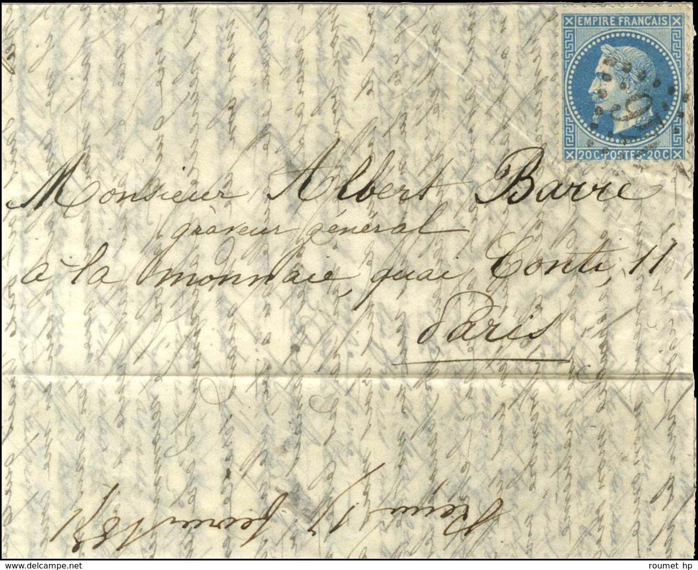 Lettre Avec Texte Daté De Jersey Le 15 Décembre 1870 Sur Tentative D'entrée Adressée à Albert Barre à Paris. N° 29 Obl G - Guerre De 1870