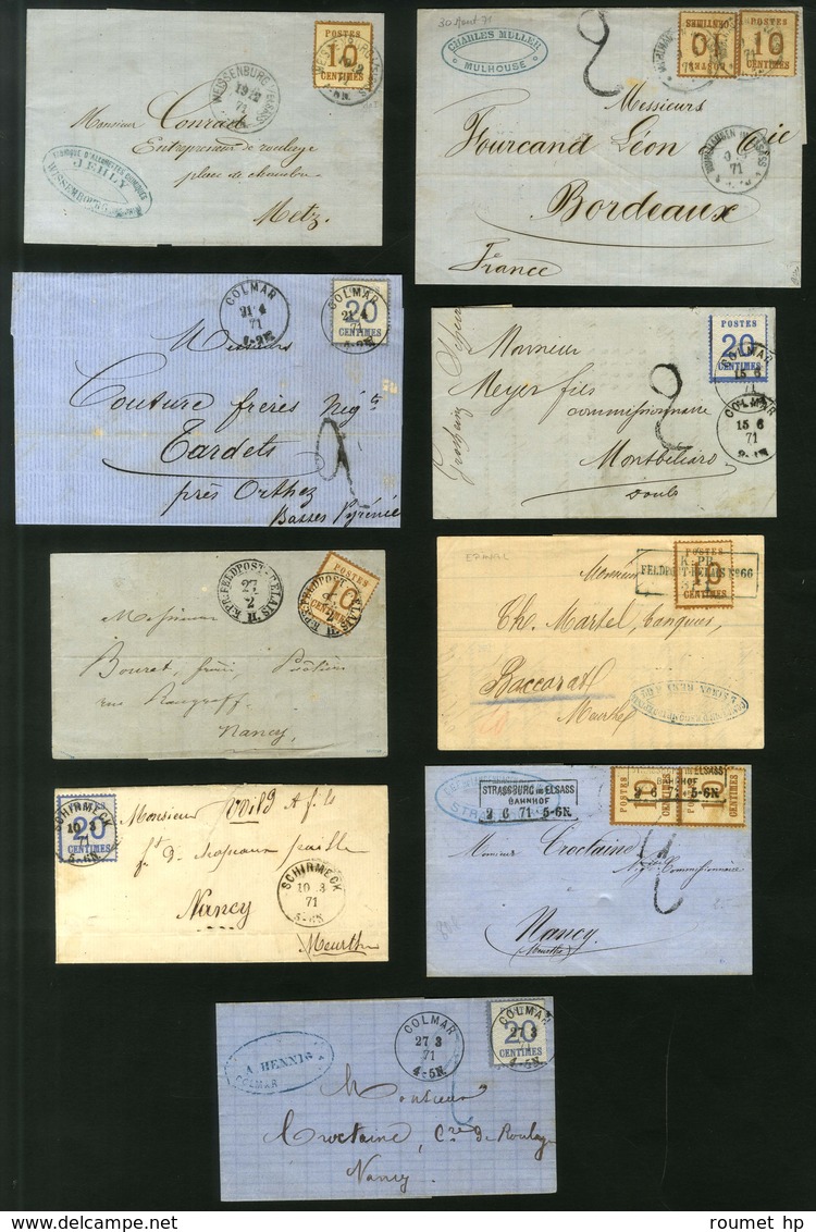 Lot De 9 Lettres D'Alsace Lorraine. - TB. - Lettres & Documents