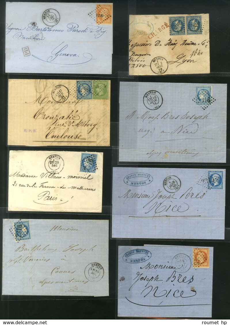 Lot De 30 Lettres Des Origines à 1900 Avec Oblitérations De Monaco Et Menton. - B / TB. - Autres & Non Classés