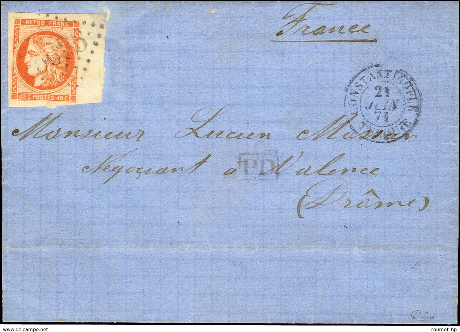 GC 5083 / N° 48 Grand Bdf Càd CONSTANTINOPLE / TURQUIE. 1871. - TB / SUP. - R. - Poste Maritime