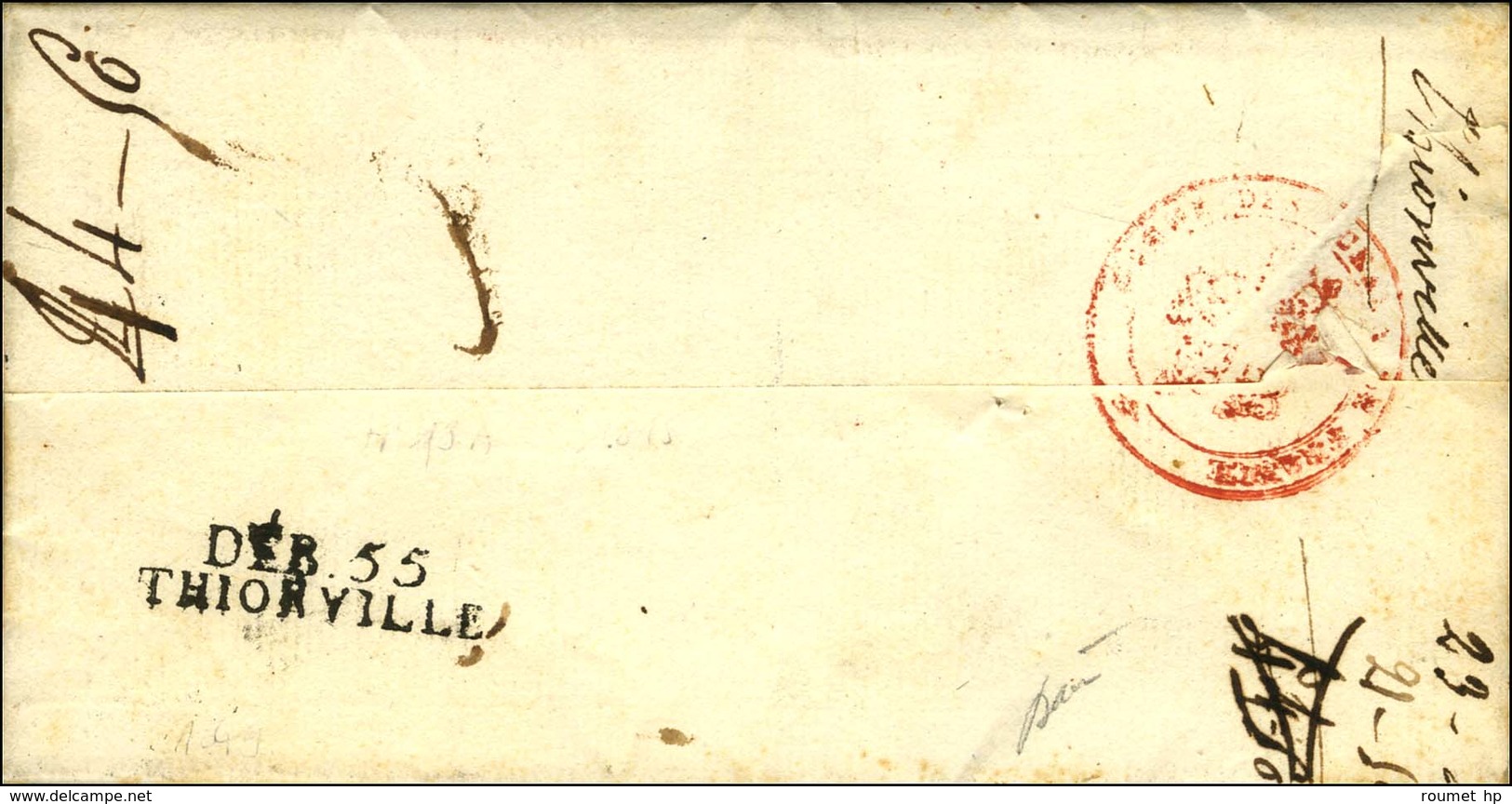 DEB. 55 / THIONVILLE Sur Lettre Avec Texte De Paris Daté 1815. - TB / SUP. - 1801-1848: Vorläufer XIX