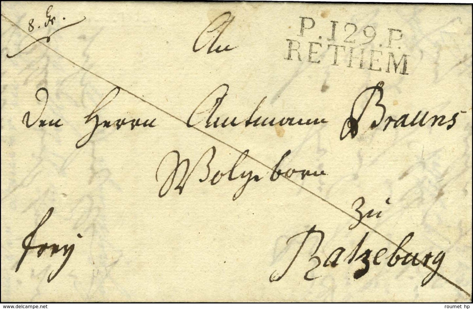 P.129.P. / RETHEM Sur Lettre Avec Texte Daté 1813. - SUP. - R. - 1792-1815: Départements Conquis