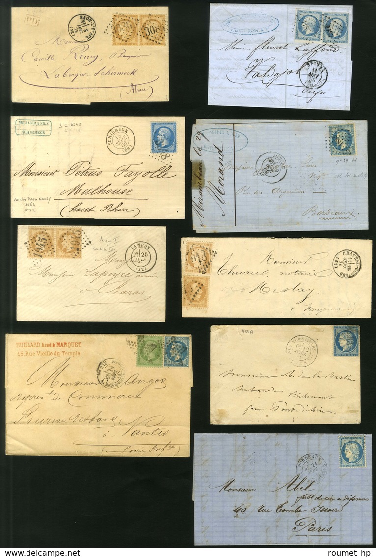 Lot De 9 Lettres Diverses Dont Affranchissements De Septembre 1871. - TB. - Collections