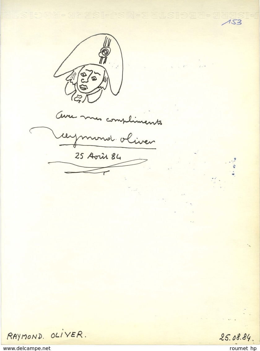 OLIVER Raymond (1909-1990), Chef Cuisinier Et Animateur De Télévision. - Autres & Non Classés