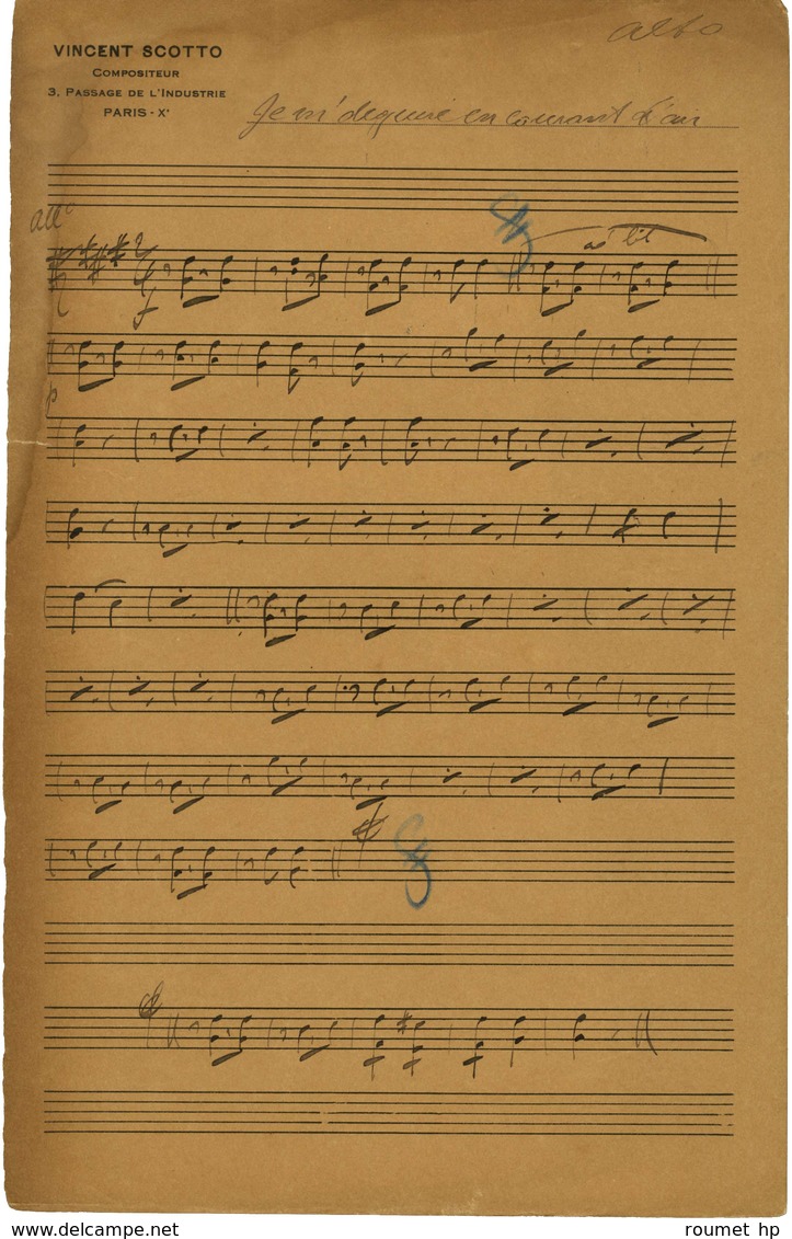SCOTTO Vincent (1874-1952), compositeur.
