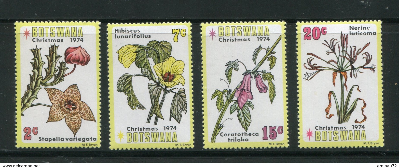 BOTSWANA- Y&T N°280 à 283- Neufs Sans Charnière ** (fleurs) - Botswana (1966-...)