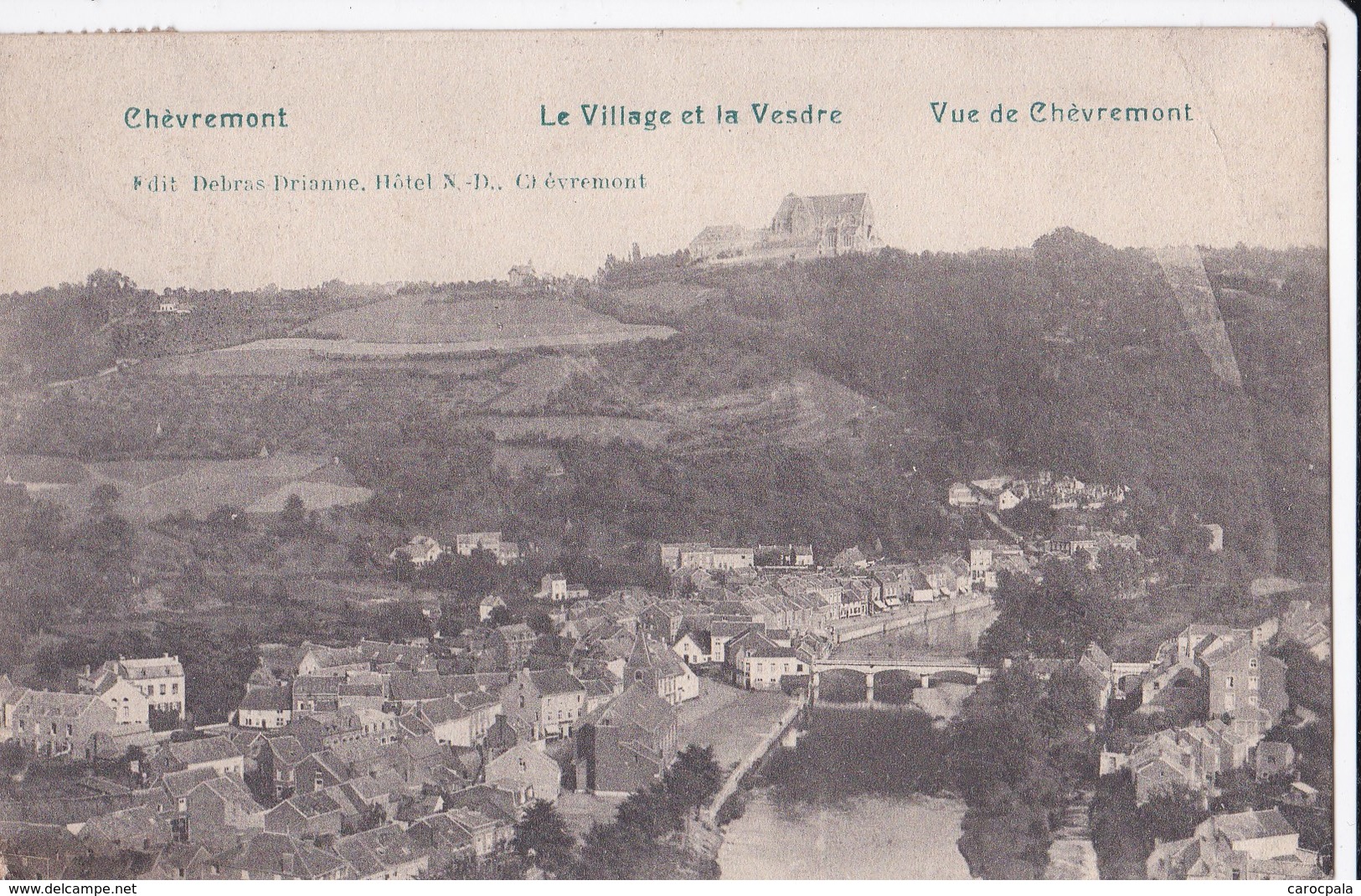 Carte 1910 Vue Générale De Chèvremont : Le Village Et La Vesdre - Wanze