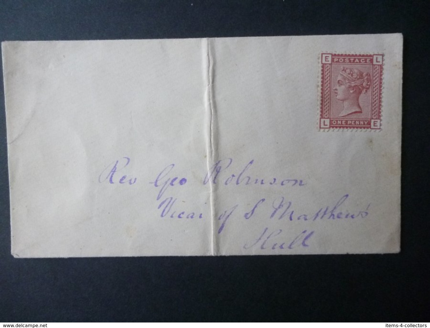 GREAT BRITAIN [UK] POSTAL COVER ONE PENNY UNSTAMPED - Other & Unclassified