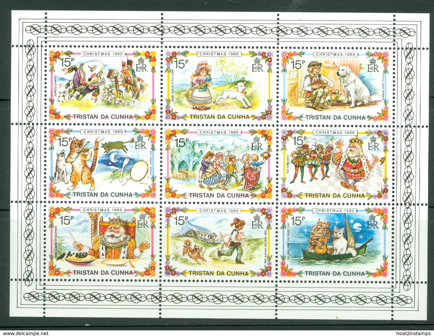 Tristan Da Cunha: 1980   Christmas - Scenes From Nursery Rhymes    MNH Sheetlet - Tristan Da Cunha