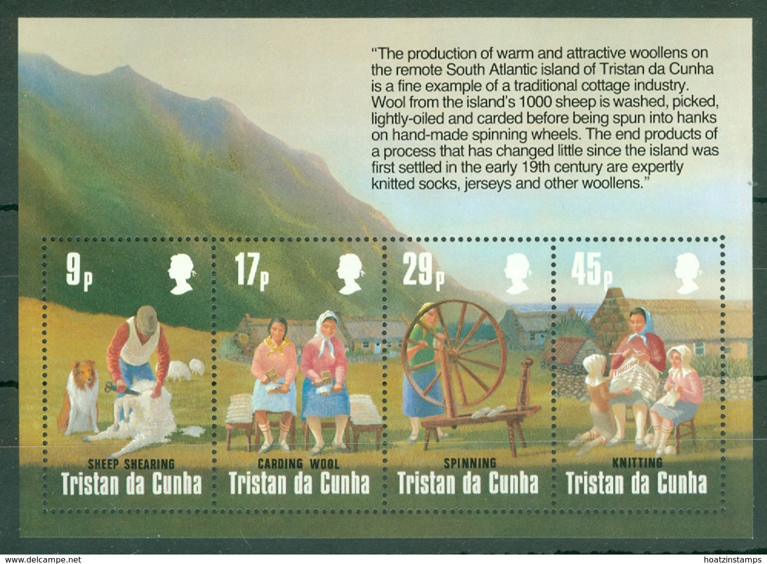 Tristan Da Cunha: 1984   Tristan Woollens Industry  M/S  MNH - Tristan Da Cunha