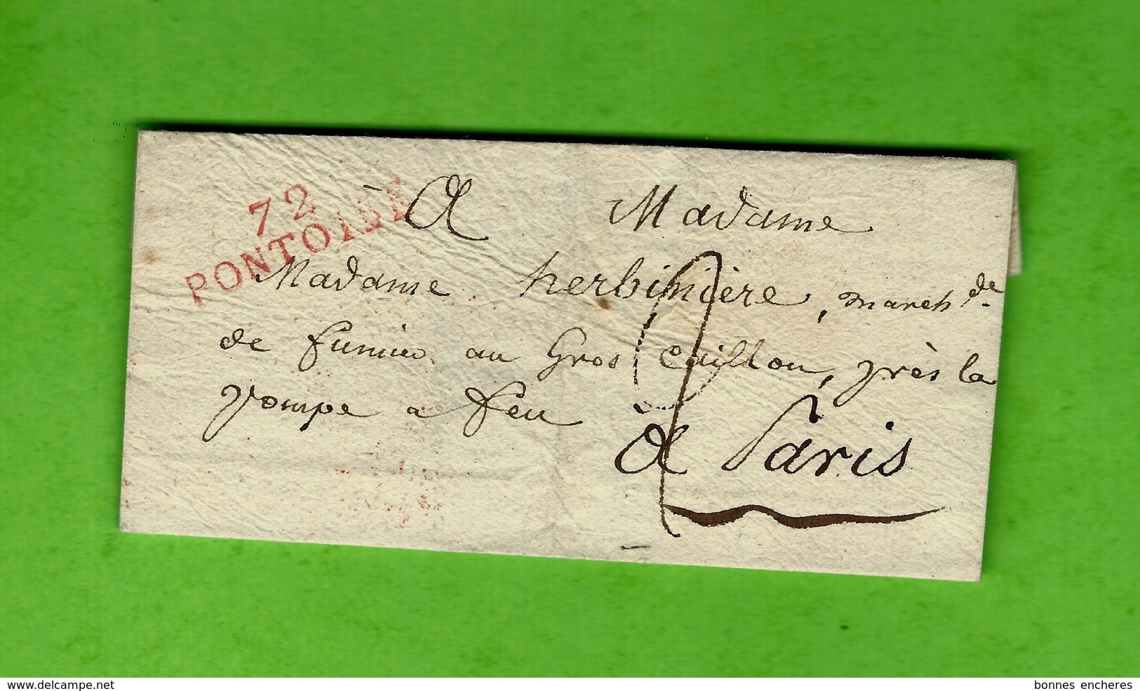 PARIS HISTORIQUE 1828 LETTRE Mme Herbinière Marchande  Fumier Au Gros Caillou Près La Pompe à Feu QUAI D'ORSAY ? V.HIST. - Documenti Storici