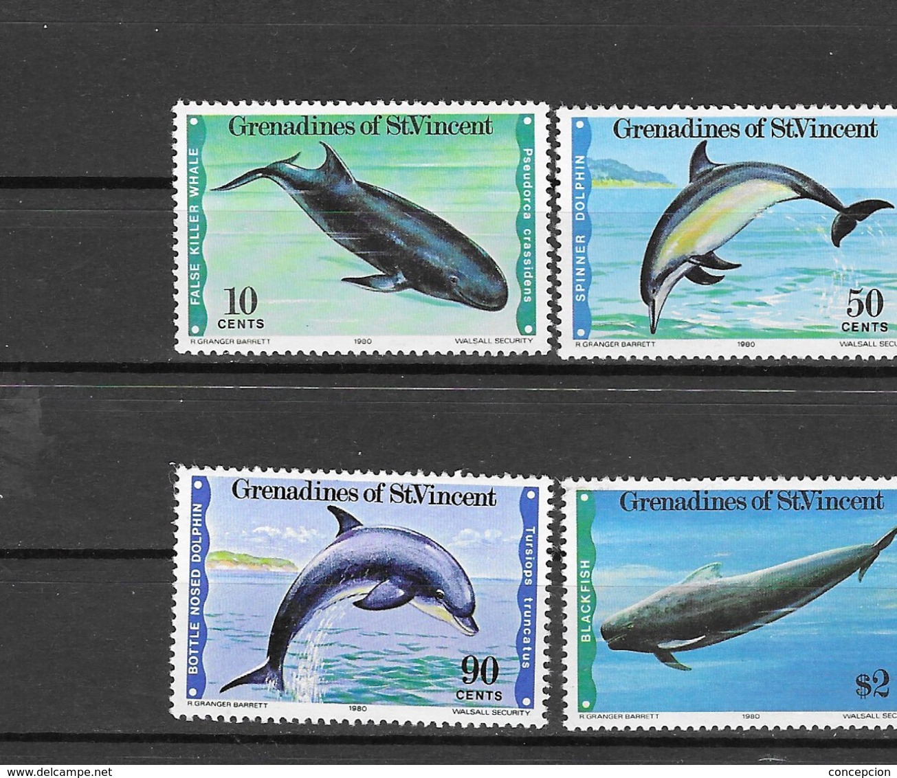 GRANADINAS ST. VICENTE  Nº 175 AL 178 - Delfines