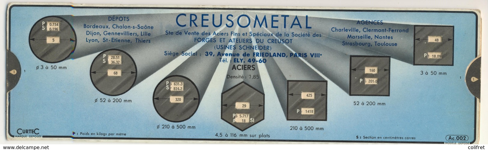 Abaques - Curtec -         Creusometal  (Forges Et Ateliers Du Creusot) - Other Plans