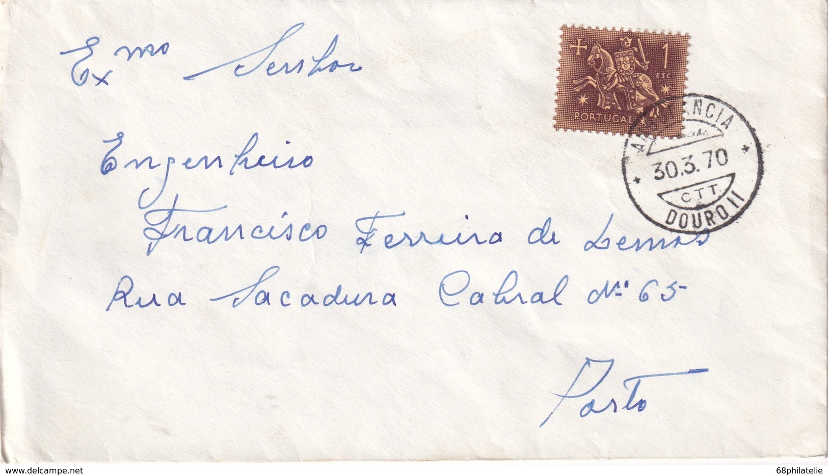 PORTUGAL 1970  LETTRE AVEC CACHET FERROVIAIRE - Lettres & Documents