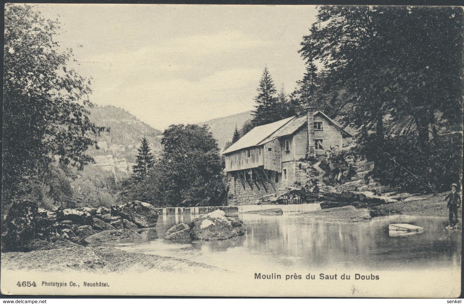 62-646 Suisse Schweiz Switzerland Helvetia Moulin Pres Du Saut Du Doubs Sent To Finland 1907 - Sent