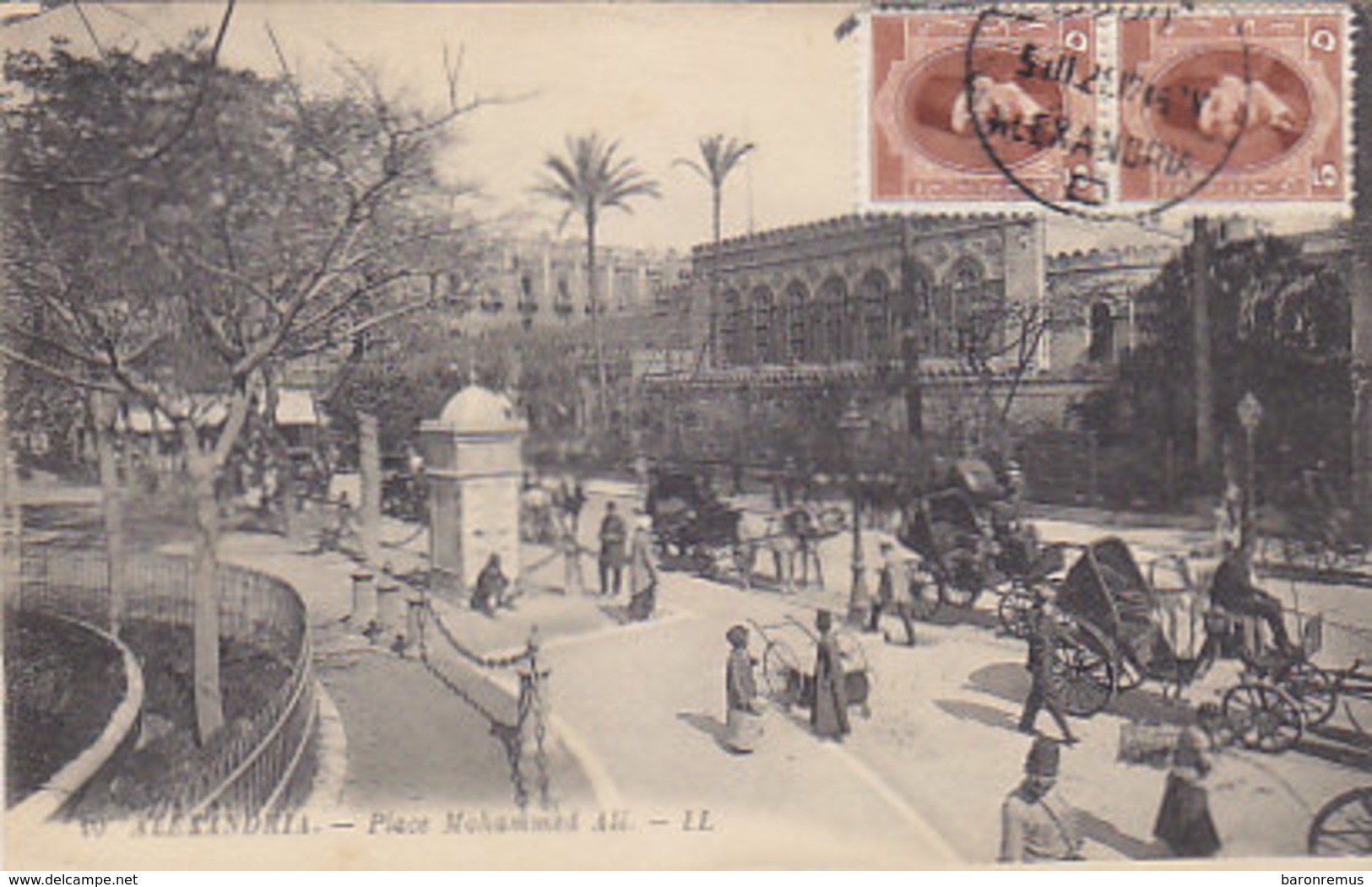 Alexandria - Place Mohammed Ali - 1925 - M.Strafporto     (190425) - Alejandría