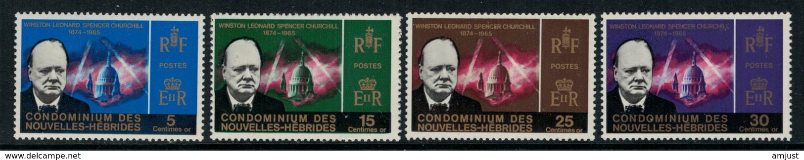 Nouvelles Hébrides // 1960-1980 // 1966 // Mort De Sir Winston Churchill Timbres Neufs** MNH No. Y&T 227-230 - Neufs