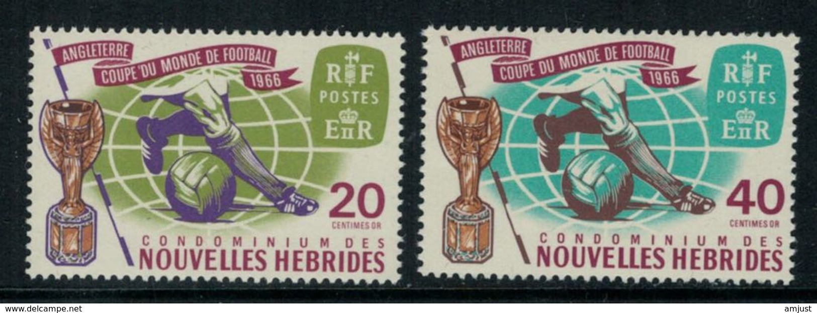 Nouvelles Hébrides // 1960-1980 // 1966 // Coupe Du Monde Footballl Timbres Neufs** MNH No. Y&T 235-236 - Nuovi