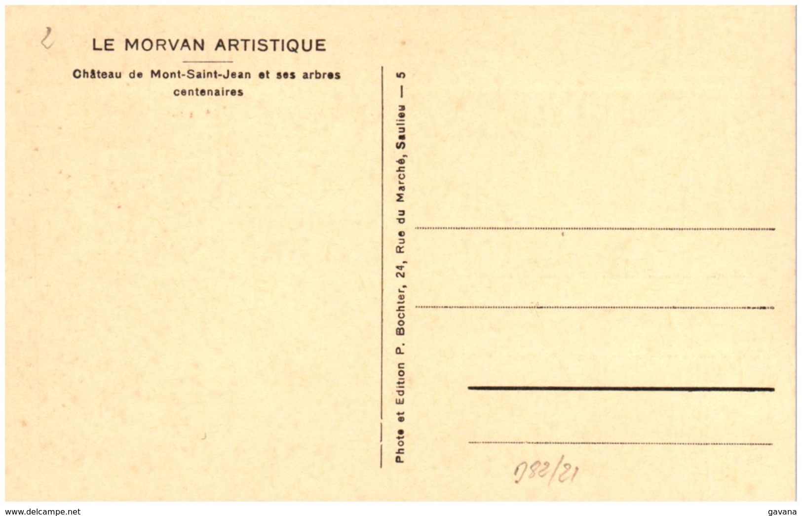 21 Chateau De MONT-SAINT-JEAN Et Ses Arbres Centenaires - Autres & Non Classés