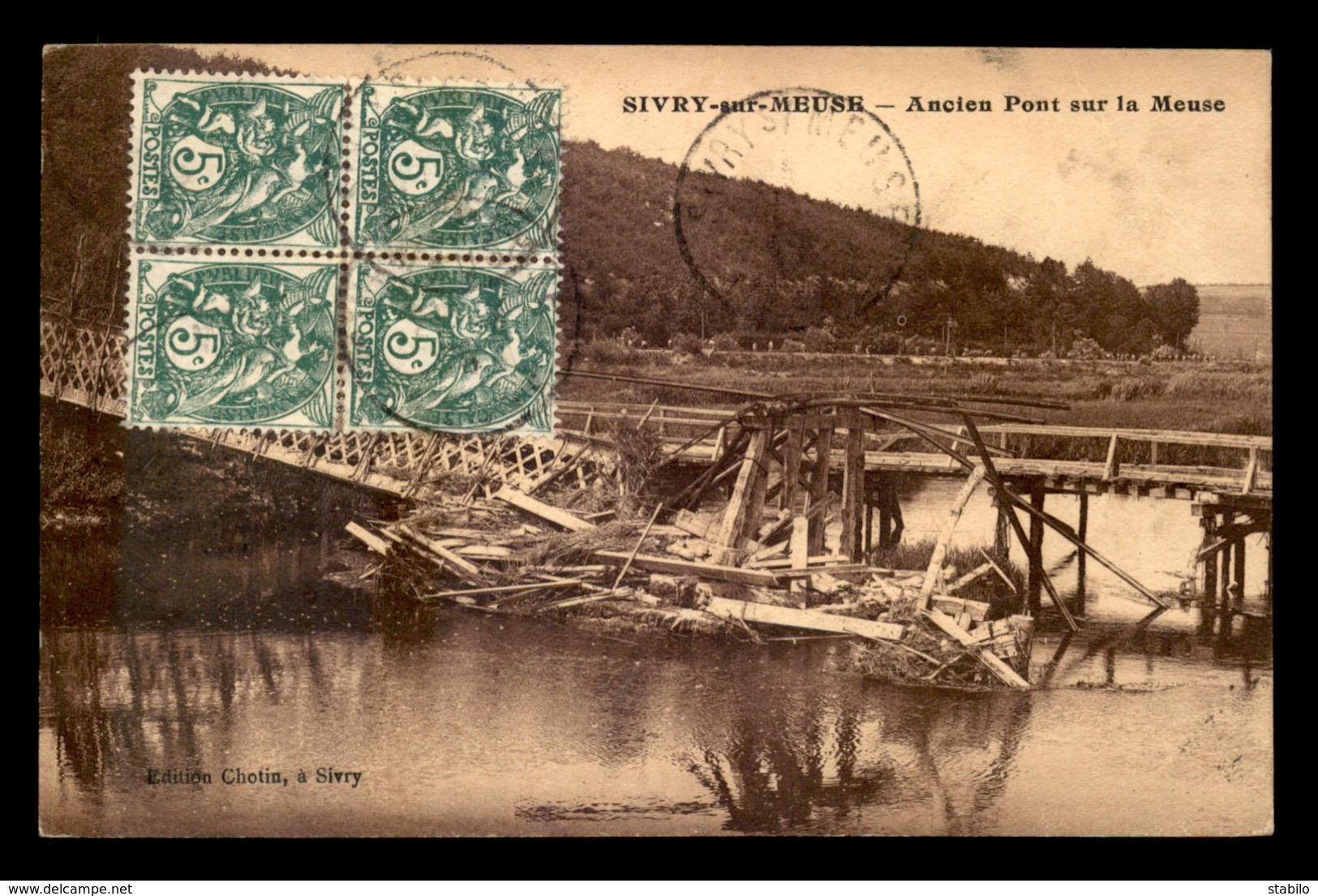 55 - SIVRY-SUR-MEUSE - ANCIEN PONT SUR LA MEUSE - EDITEUR CHOTIN - Altri & Non Classificati