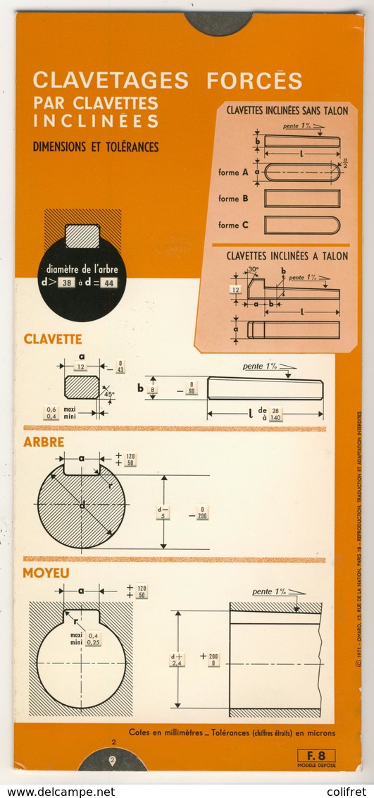 Abaques - OMARO -           Clavetages  (Carton) - Autres Plans