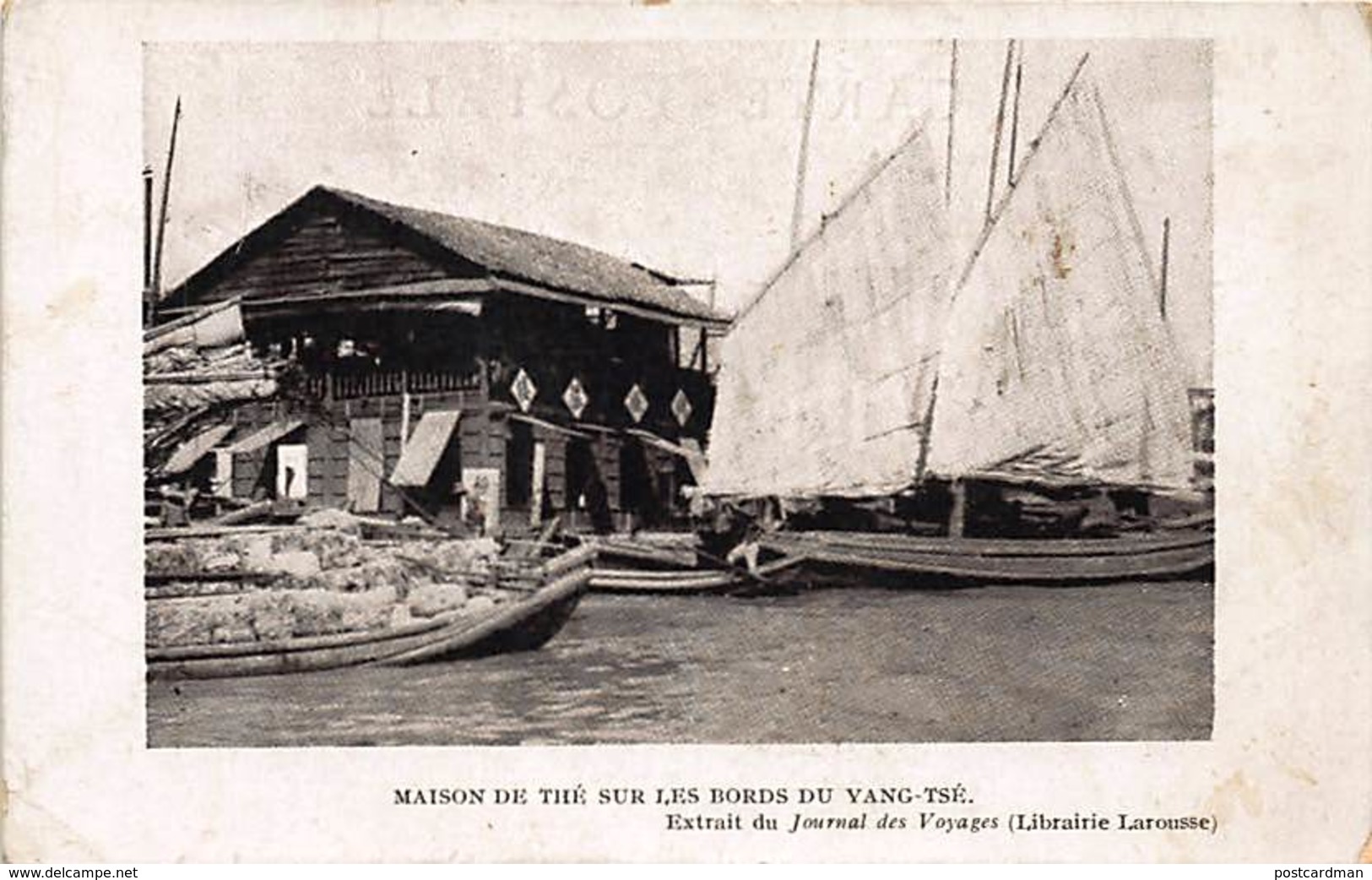 China - Tea House On The Yang Tse Yangtze River - Publ. Larousse. - China