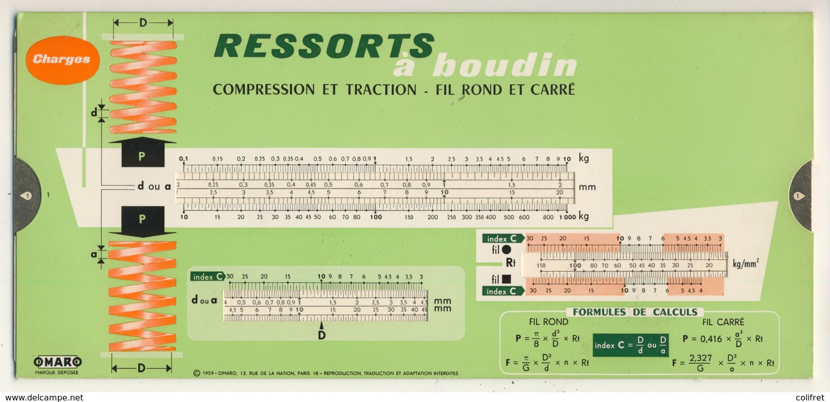 Abaques - OMARO -          Ressorts à Boudin (Carton) - Autres Plans