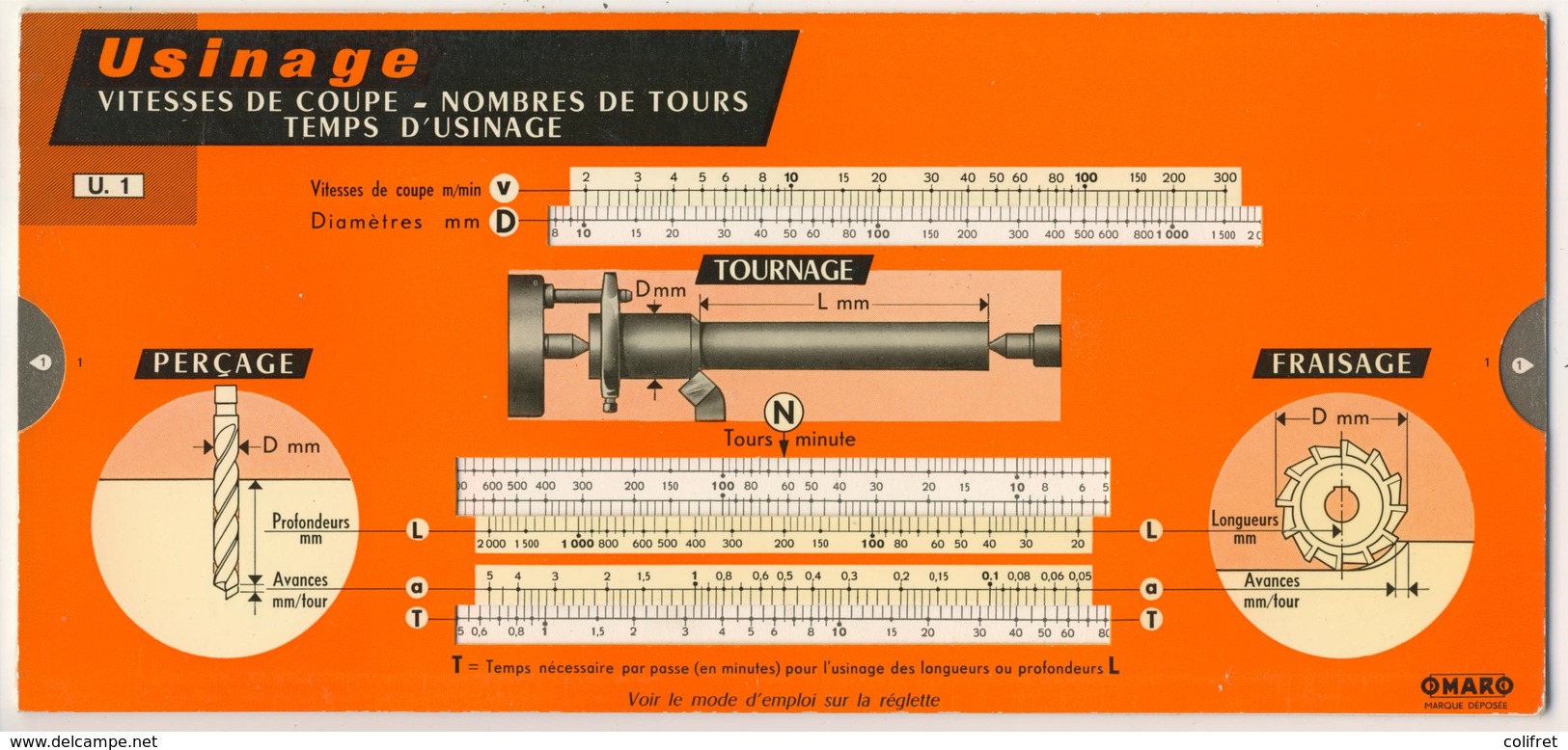 Abaques - OMARO -         Usinage (Carton) - Autres Plans