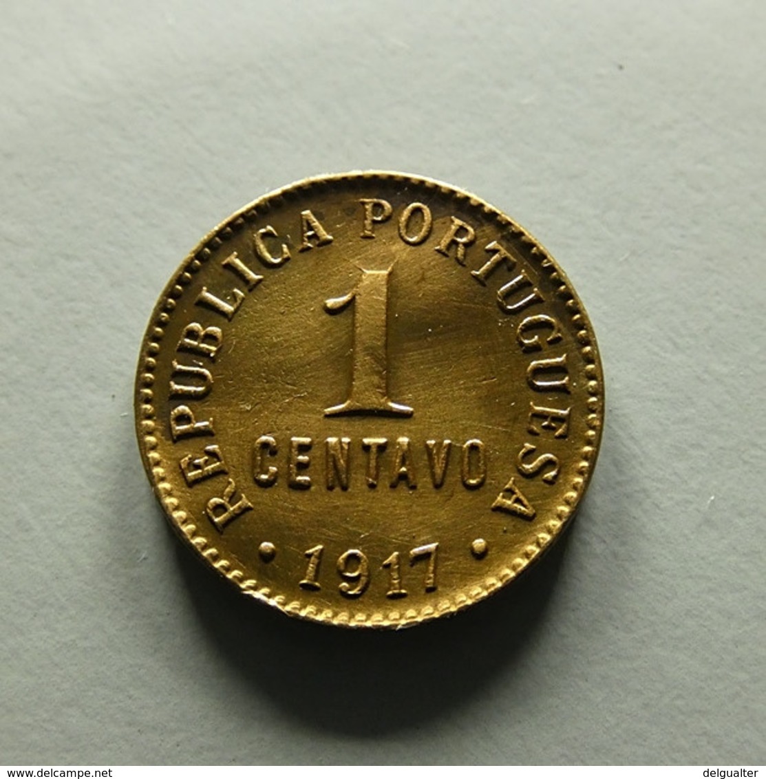 Portugal 1 Centavo 1917 Varnished - Portugal