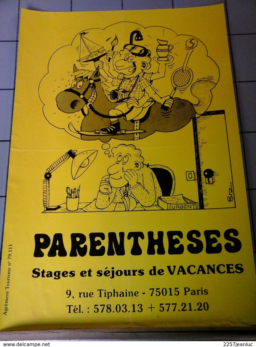 Affiches - Paris - Parentheses Stages Et Séjours De Vacances - Afiches