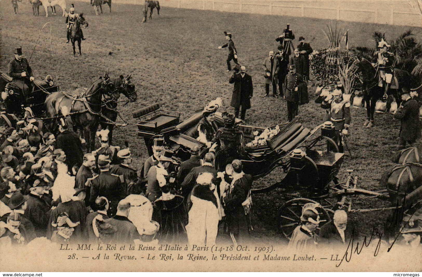 LL.MM. Le Roi Et La Reine D'Italie à Paris (Oct. 1903) - A La Revue - Le Roi, La Reine, Le Président Et Madame Loubet - Réceptions