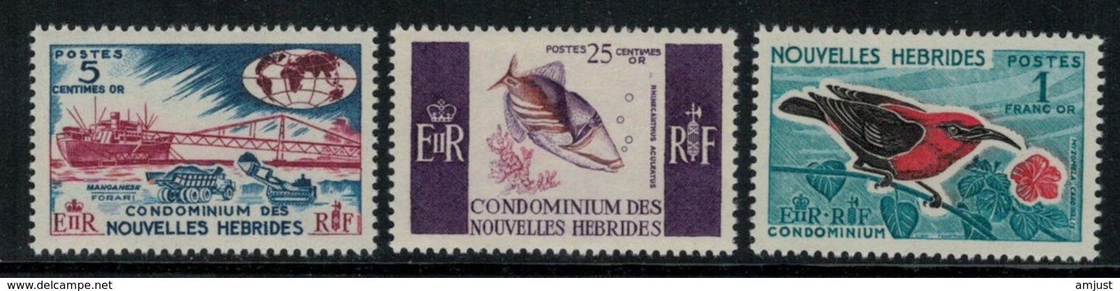 Nouvelles Hébrides // 1960-1980 // 1966 // Série Courante Timbres Neufs** MNH No. Y&T 239-241 - Neufs