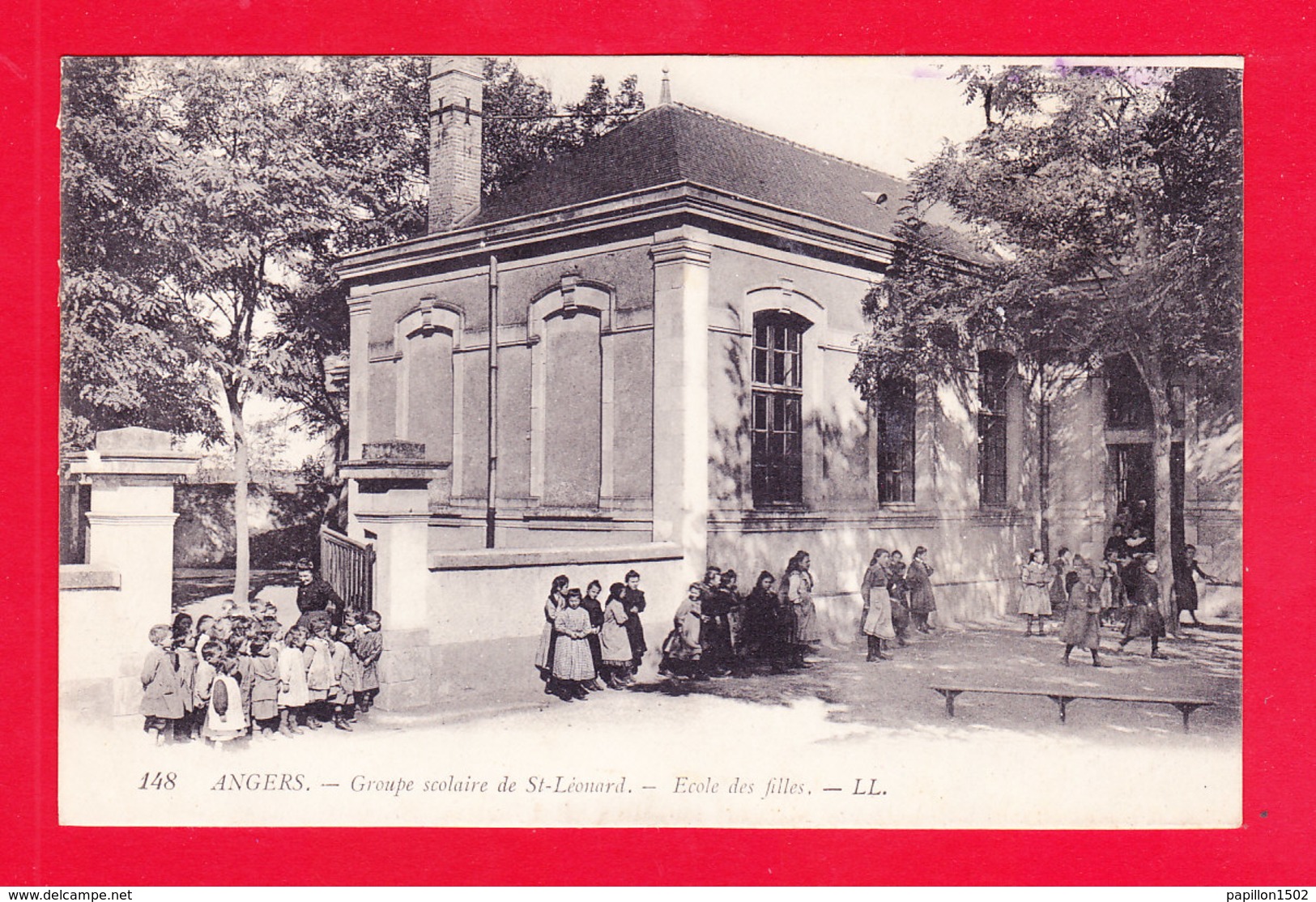 F-49-Angers-129Ph90  Groupe Scolaire De St Léonard, école Des Filles, Animation, Cpa - Angers