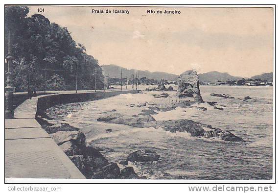 Brazil Rio De Janeiro Praia De Icarahy Cartao Postal ( Ribeiro ) Vintage Original Postcard Cpa Ak (W_935) - Rio De Janeiro